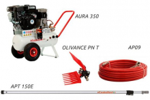 KIT MOTOCOMPRESSORE 350LT CASTELLARI + ASTA PNEUM + OLIVANCE PN XT + TUBO