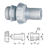 RACCORDO DRITTO 1"x20 ARAG