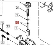 SPILLO REGOLAZIONE CARBURATORE T350 SHINDAIWA - P004003310