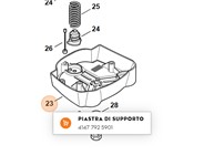 Piastra di supporto FR460 tutti STIHL