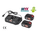 KIT CARICABAT. + 2 BATTERIE AL LITIO 20V 4Ah - YAMATO MYX