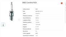 CANDELA NGK - B8ES - 2411 filetto 14x1.25mm - chiave 21mm