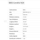 CANDELA NGK - B8ES - 2411 filetto 14x1.25mm - chiave 21mm