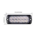 LUCE STROBOSCOPICA LAMPEGGIANTE LED LATERALE ARANCIO 12 - 24 V - 12 LED